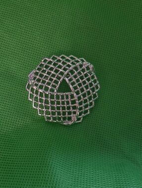 Vintage Sarah Coventry Silver-Tone Woven Lattice Knot Brooch